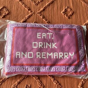 Plush Pink Throw Pillow with Embroidered Logo